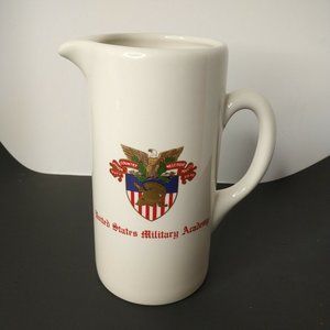American Decorators Trenton NJ U.S. Military West Point Ceramic Pitcher 10X4.5